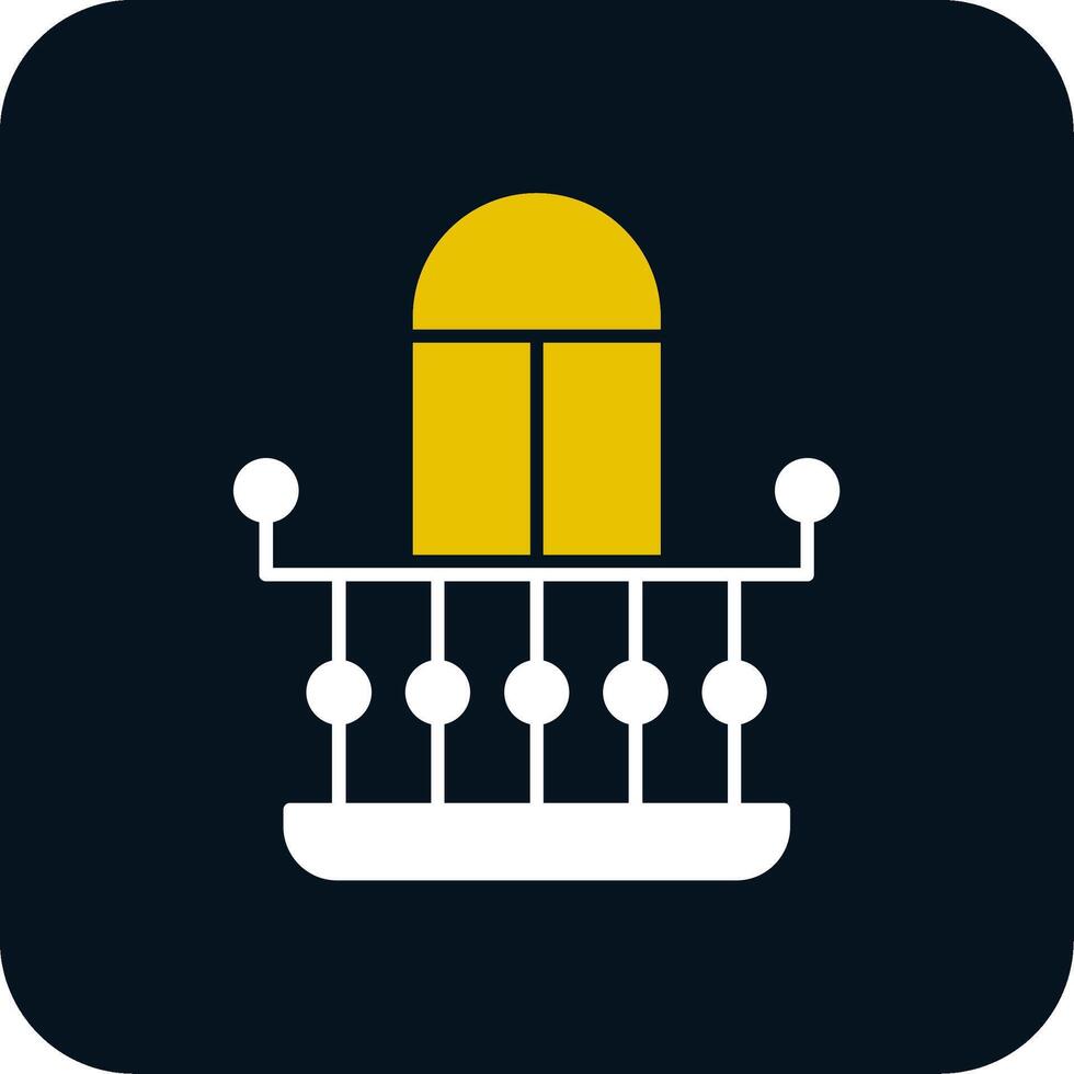 Balcony Glyph Two Color Icon vector