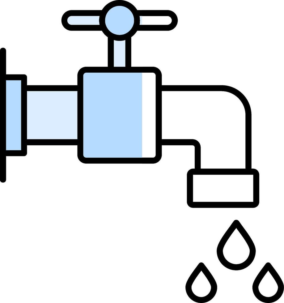 Water Tap Filled Half Cut Icon vector