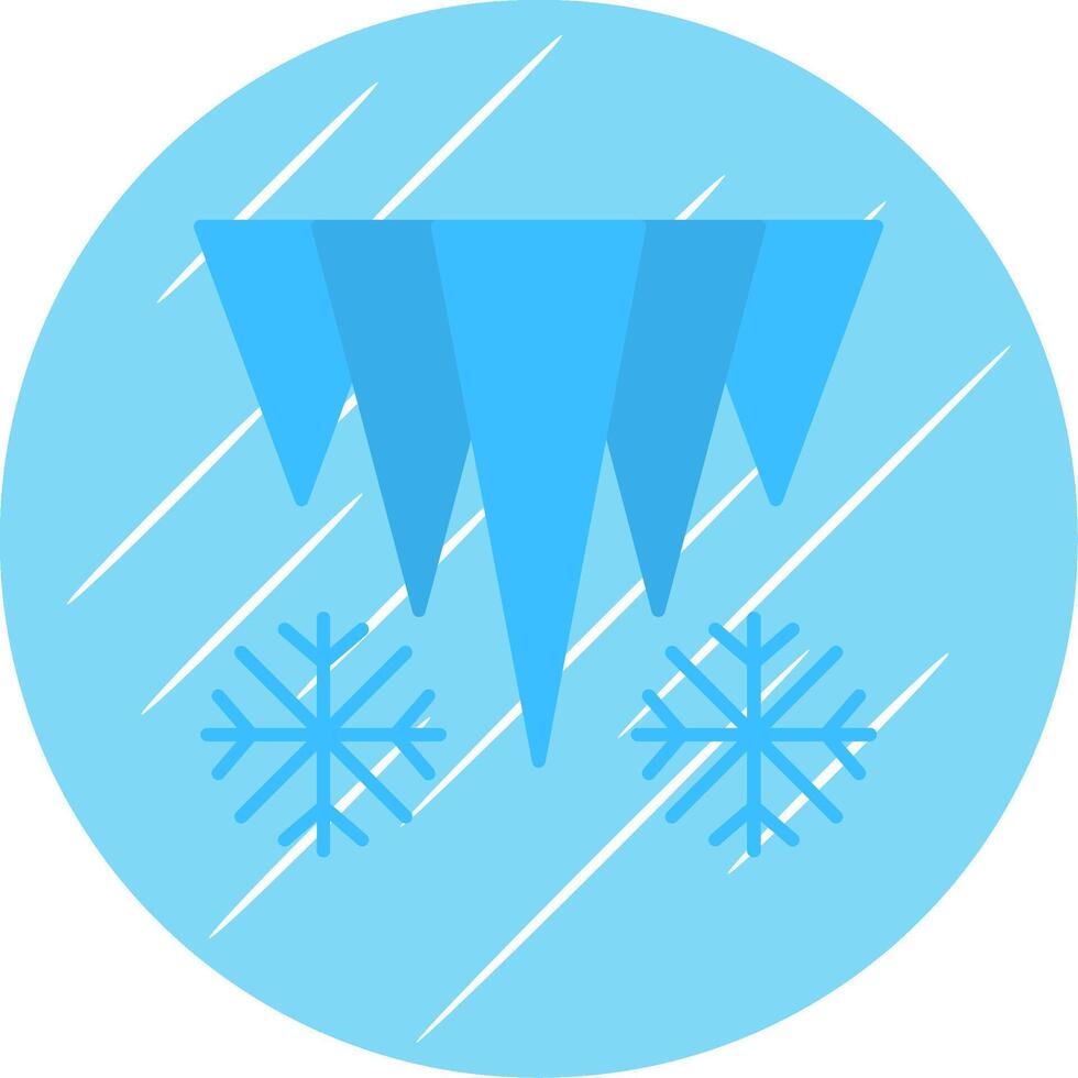 Icicle Flat Blue Circle Icon vector