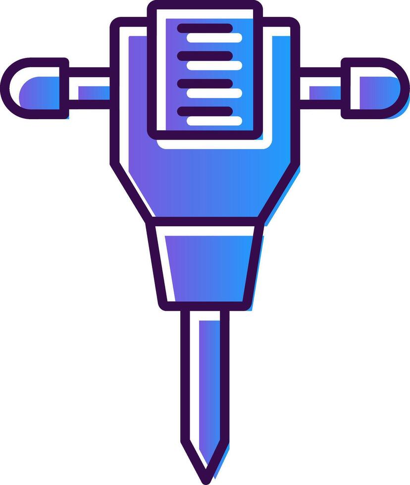 Jack Hammer Gradient Filled Icon vector