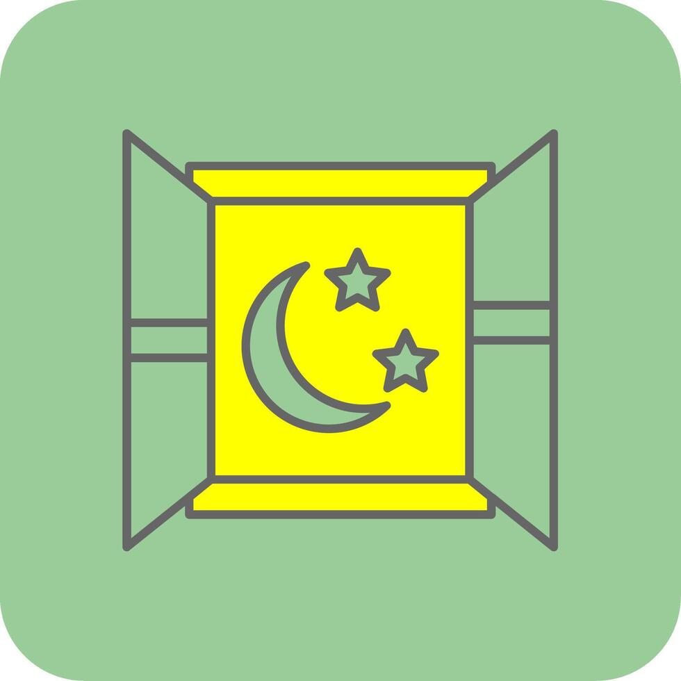 Window Filled Yellow Icon vector