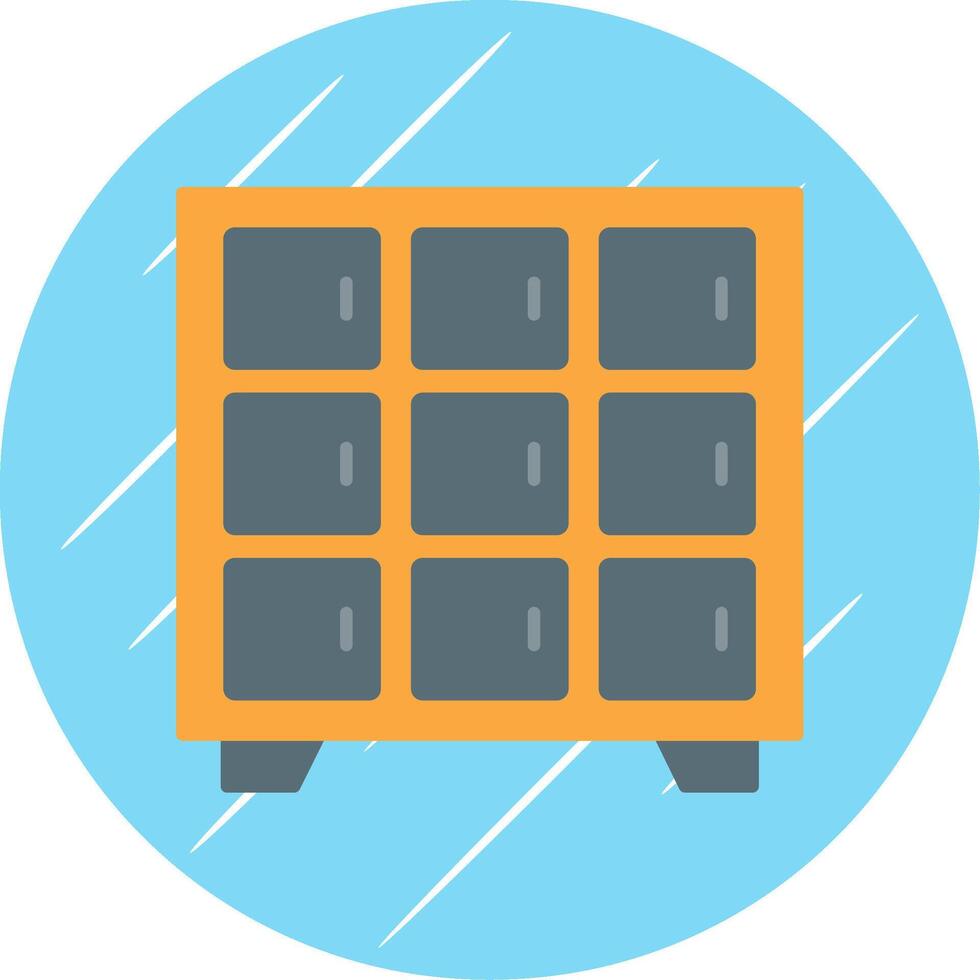 Locker Flat Blue Circle Icon vector