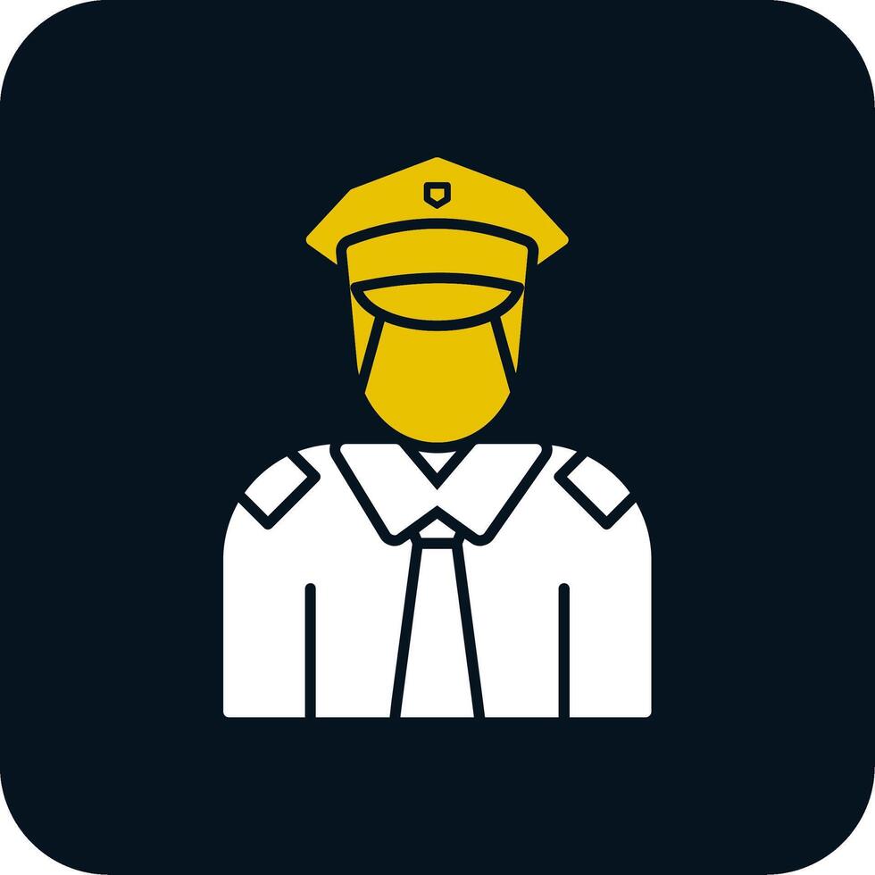 Policeman Glyph Two Color Icon vector