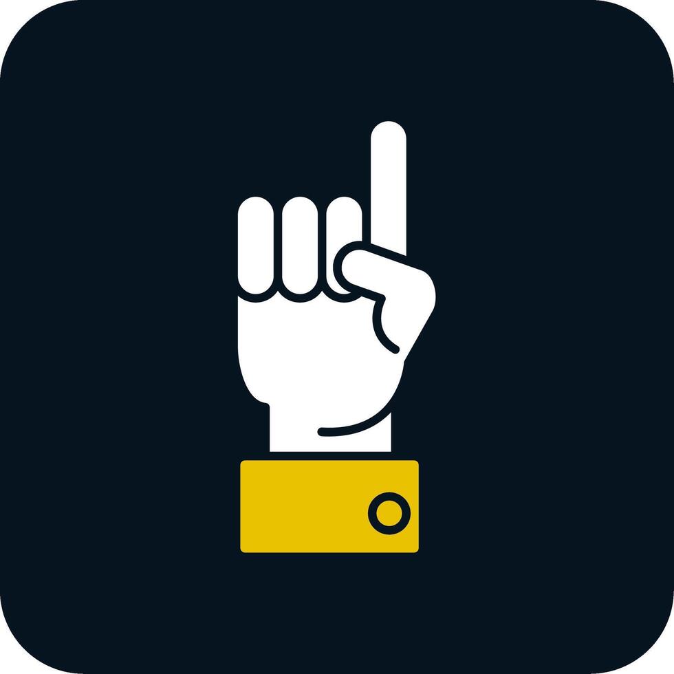 Raised Finger Glyph Two Color Icon vector