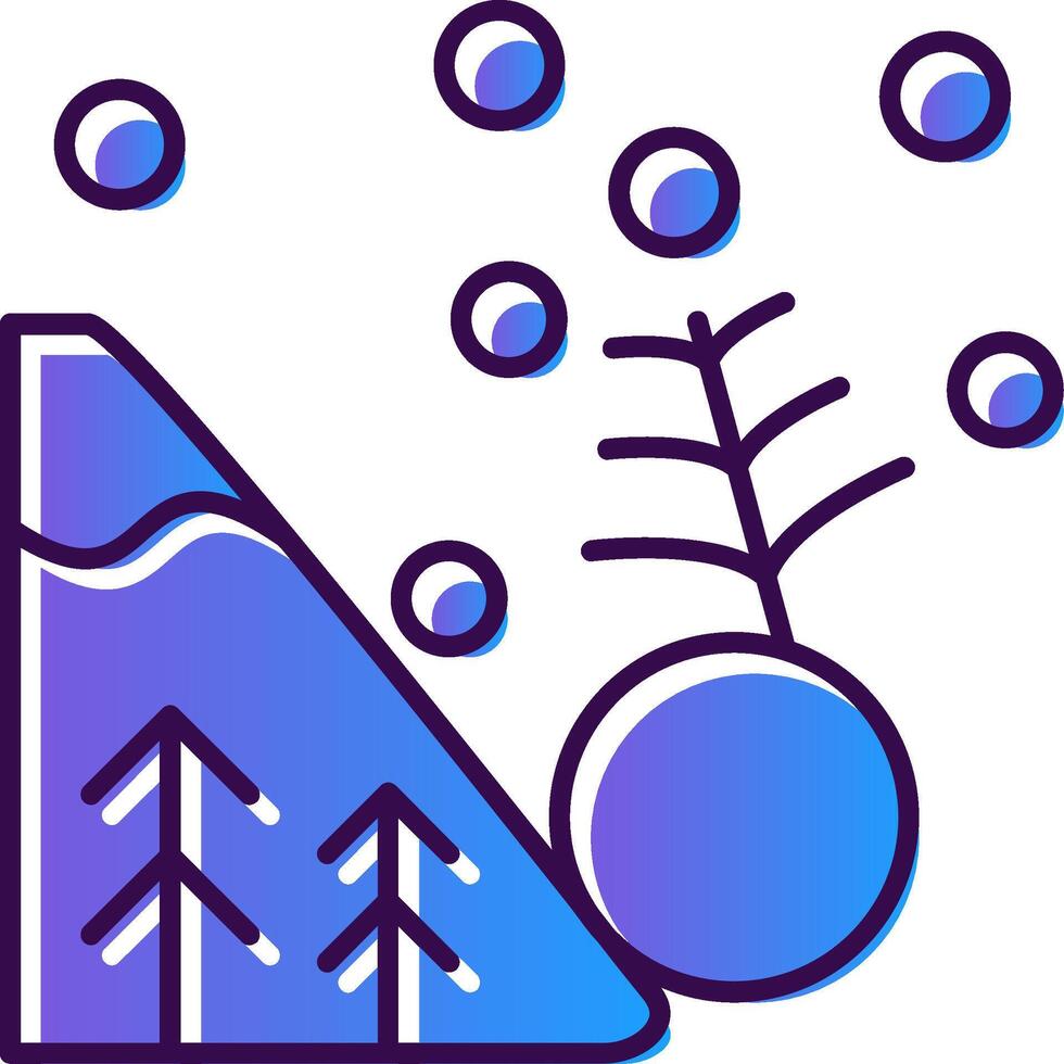 Avalanche Gradient Filled Icon vector