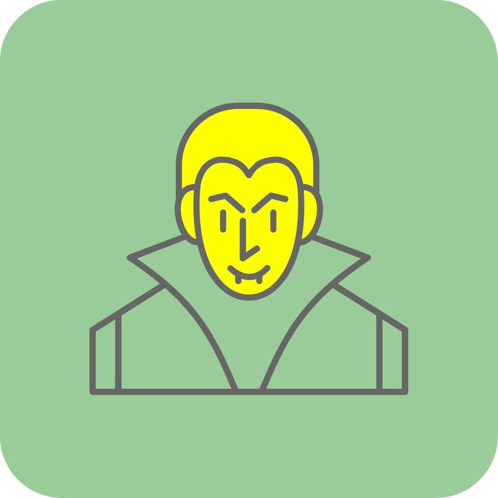 Evil Filled Yellow Icon vector