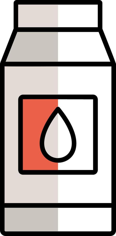 Milk Filled Half Cut Icon vector