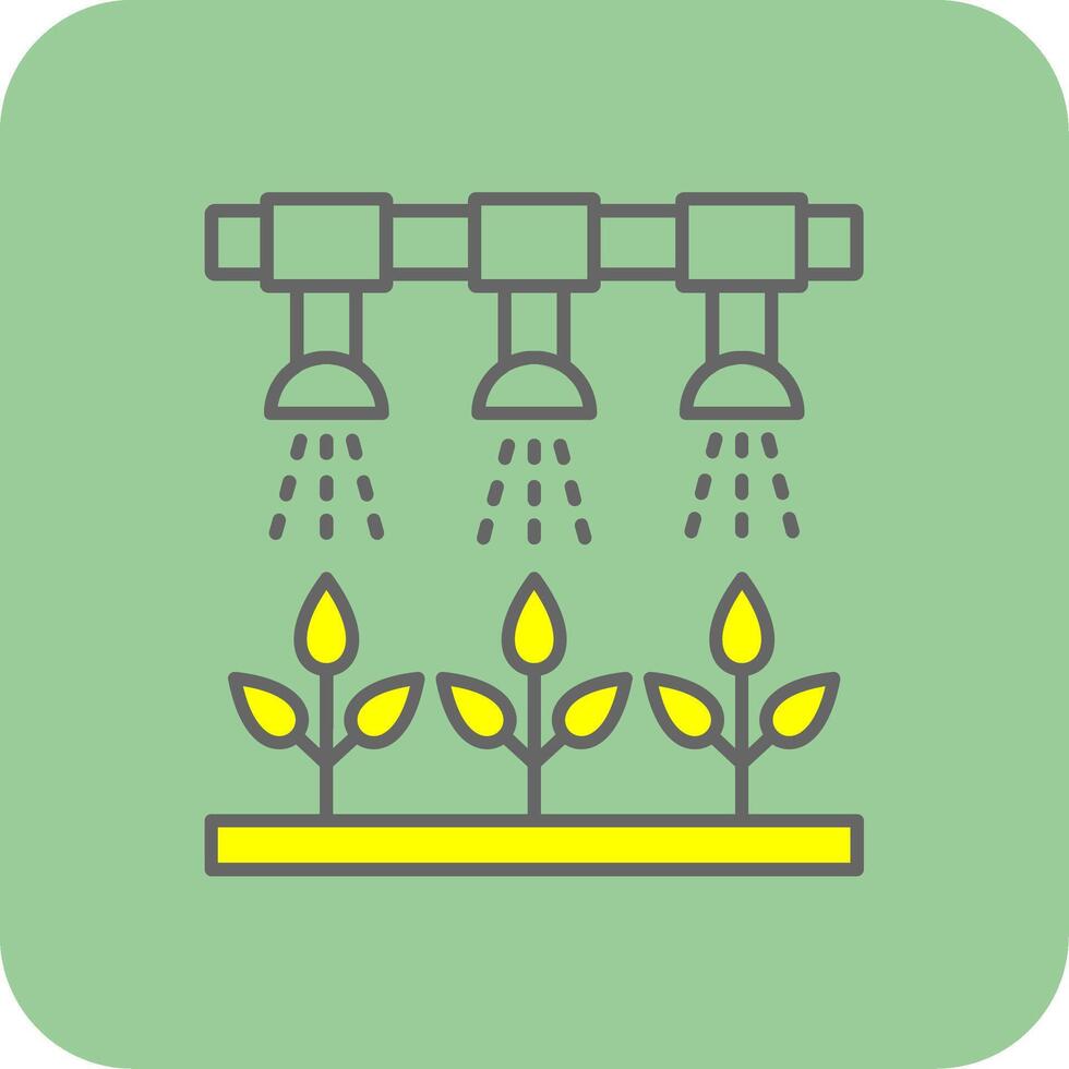 Irrigation System Filled Yellow Icon vector