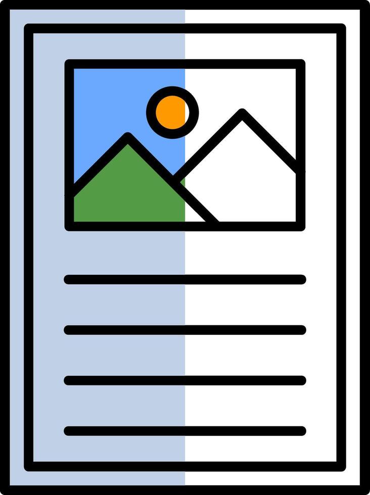Poster Design Filled Half Cut Icon vector