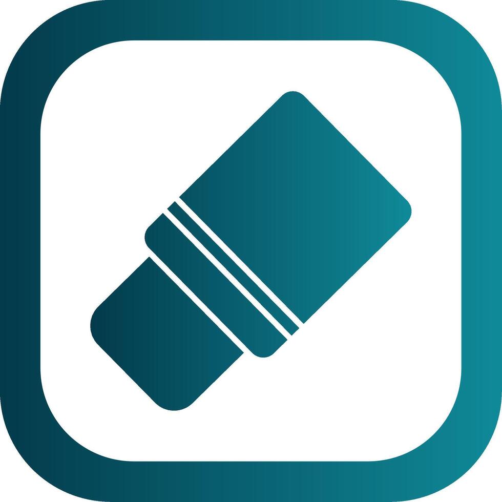 Eraser Tool Glyph Gradient Round Corner Icon vector
