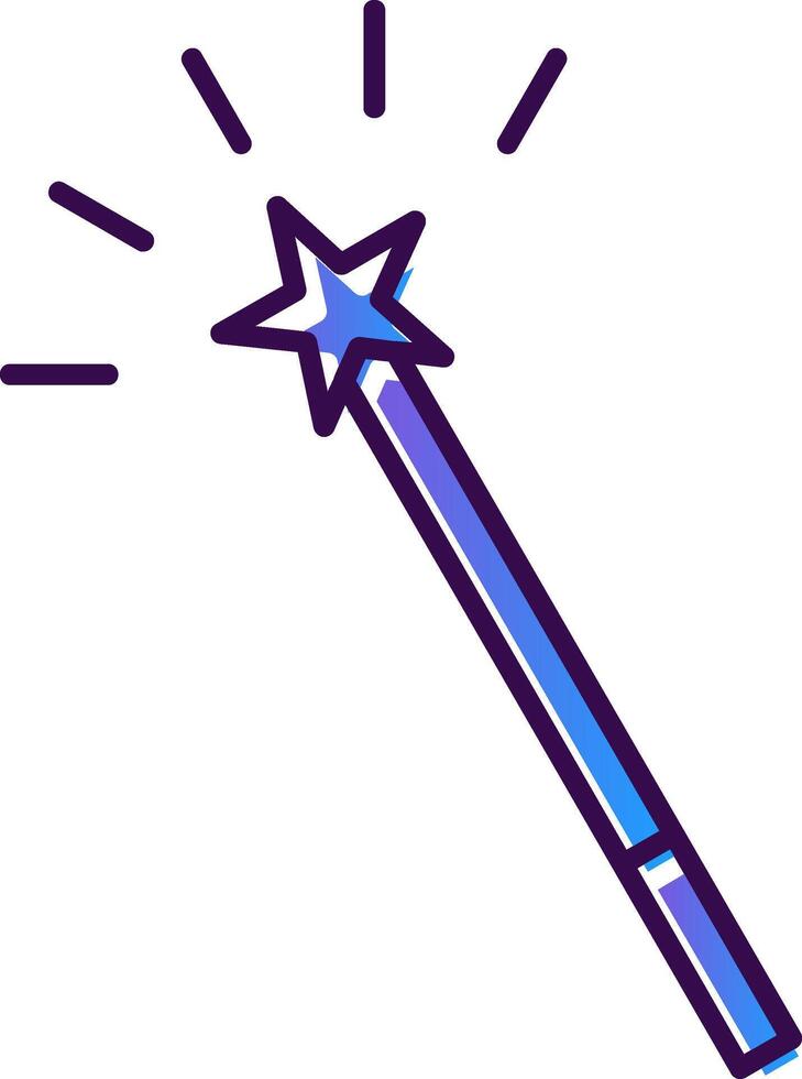 Magic Wand Gradient Filled Icon vector