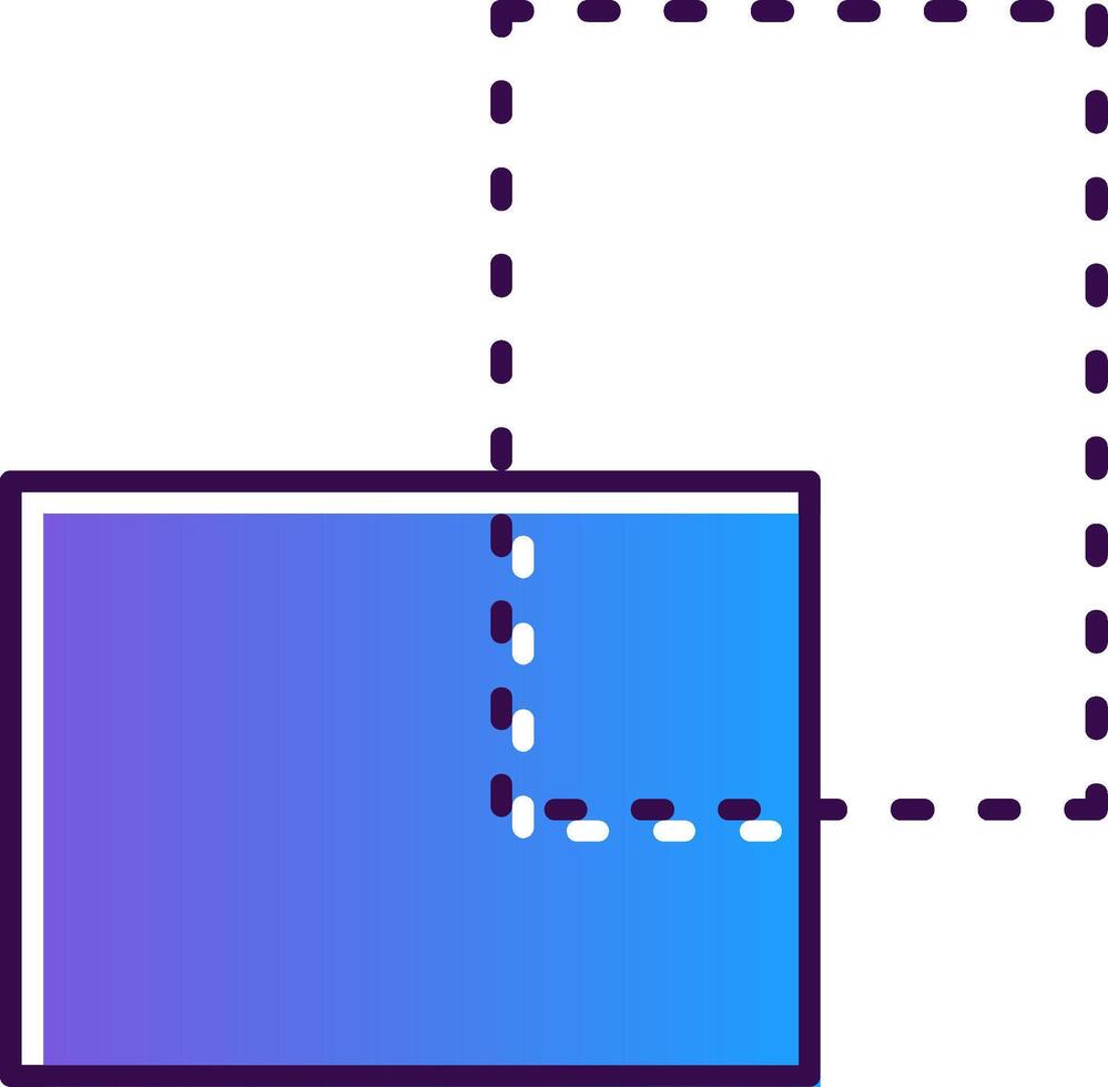 Transform Gradient Filled Icon vector