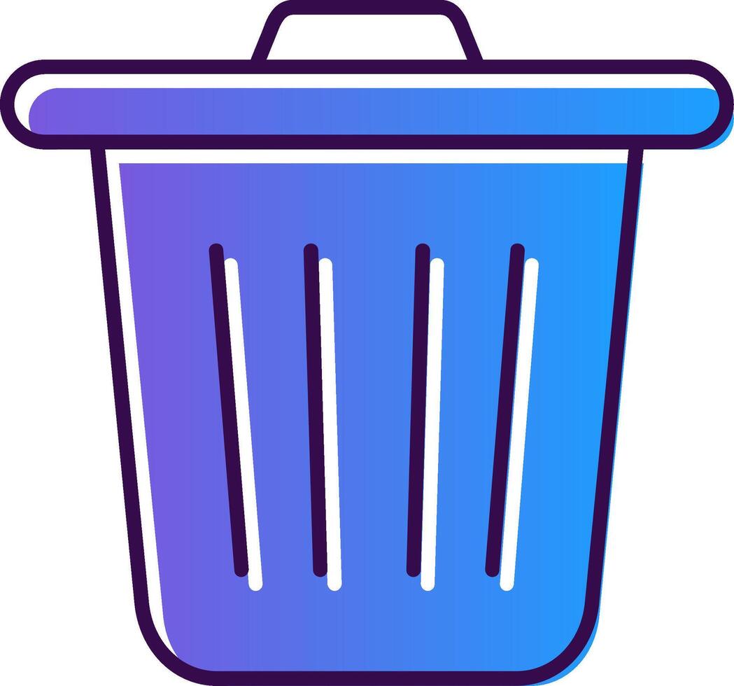 Delete Gradient Filled Icon vector
