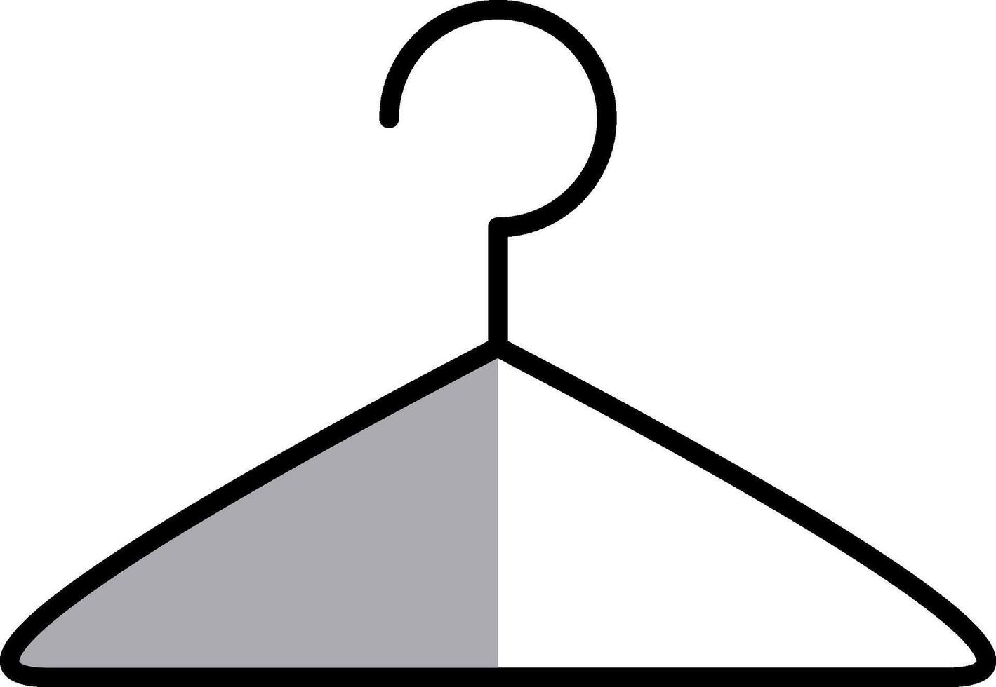 Cloth Hanger Filled Half Cut Icon vector