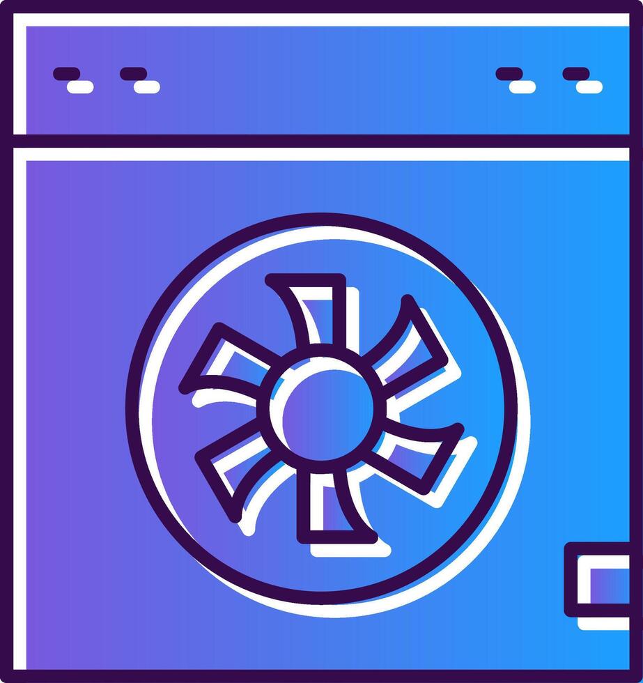 Cooler Gradient Filled Icon vector