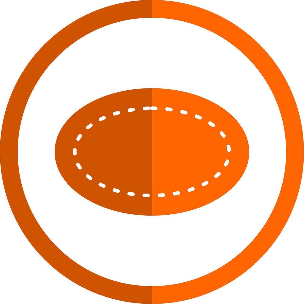 oval glifo naranja circulo icono vector