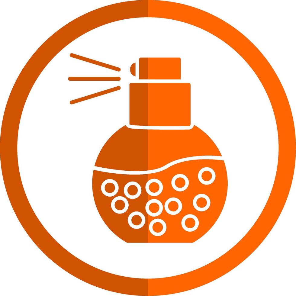 perfume glifo naranja circulo icono vector