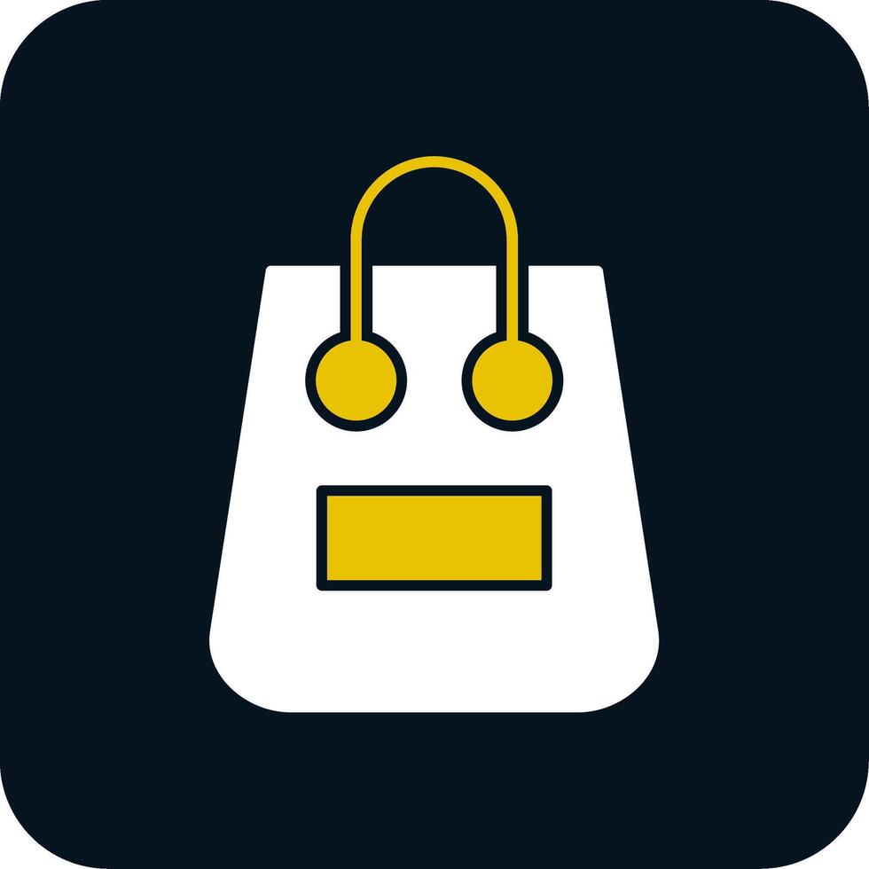 Shopping Bag Glyph Two Color Icon vector