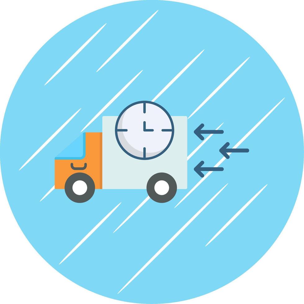 Fast Delivery Flat Blue Circle Icon vector