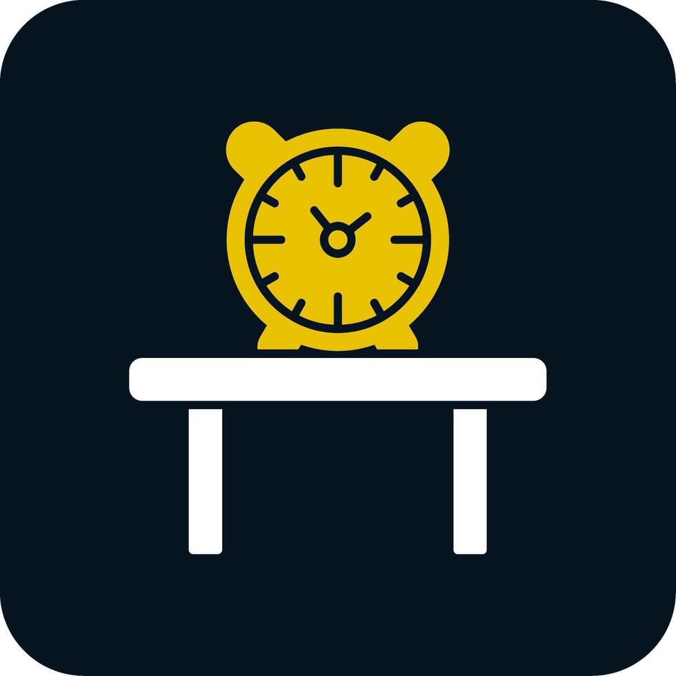 Table Watch Glyph Two Color Icon vector