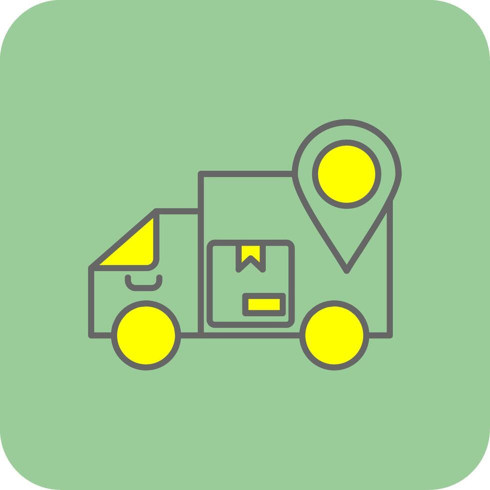 Delivery Status Filled Yellow Icon vector