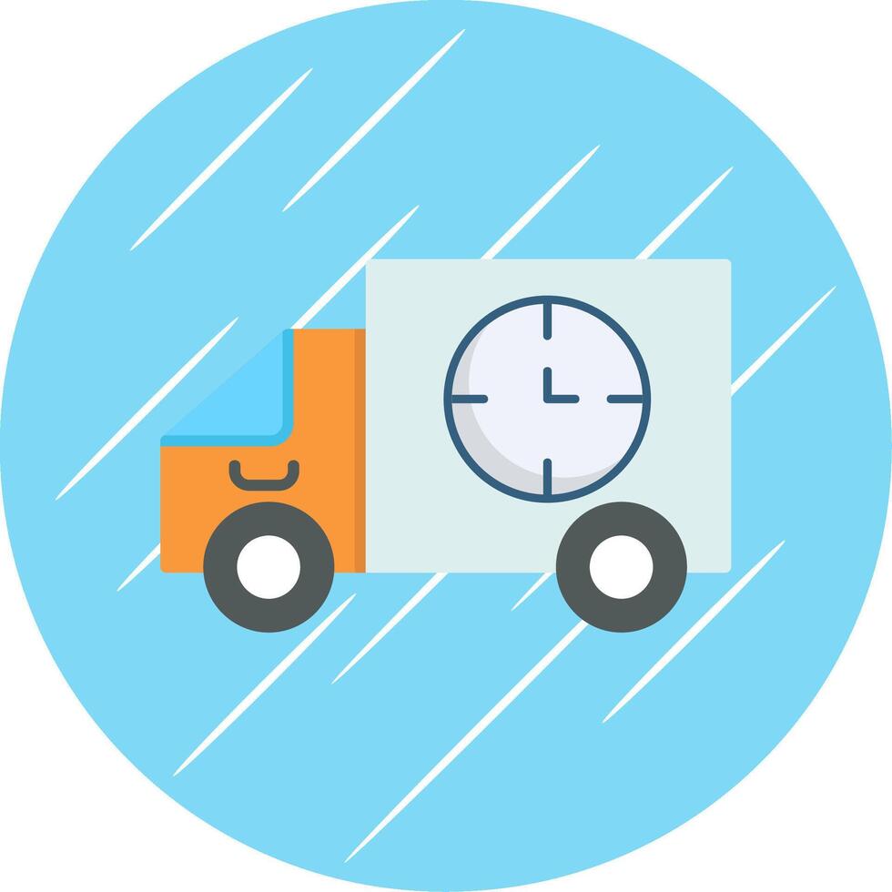 Shipping Time Flat Blue Circle Icon vector