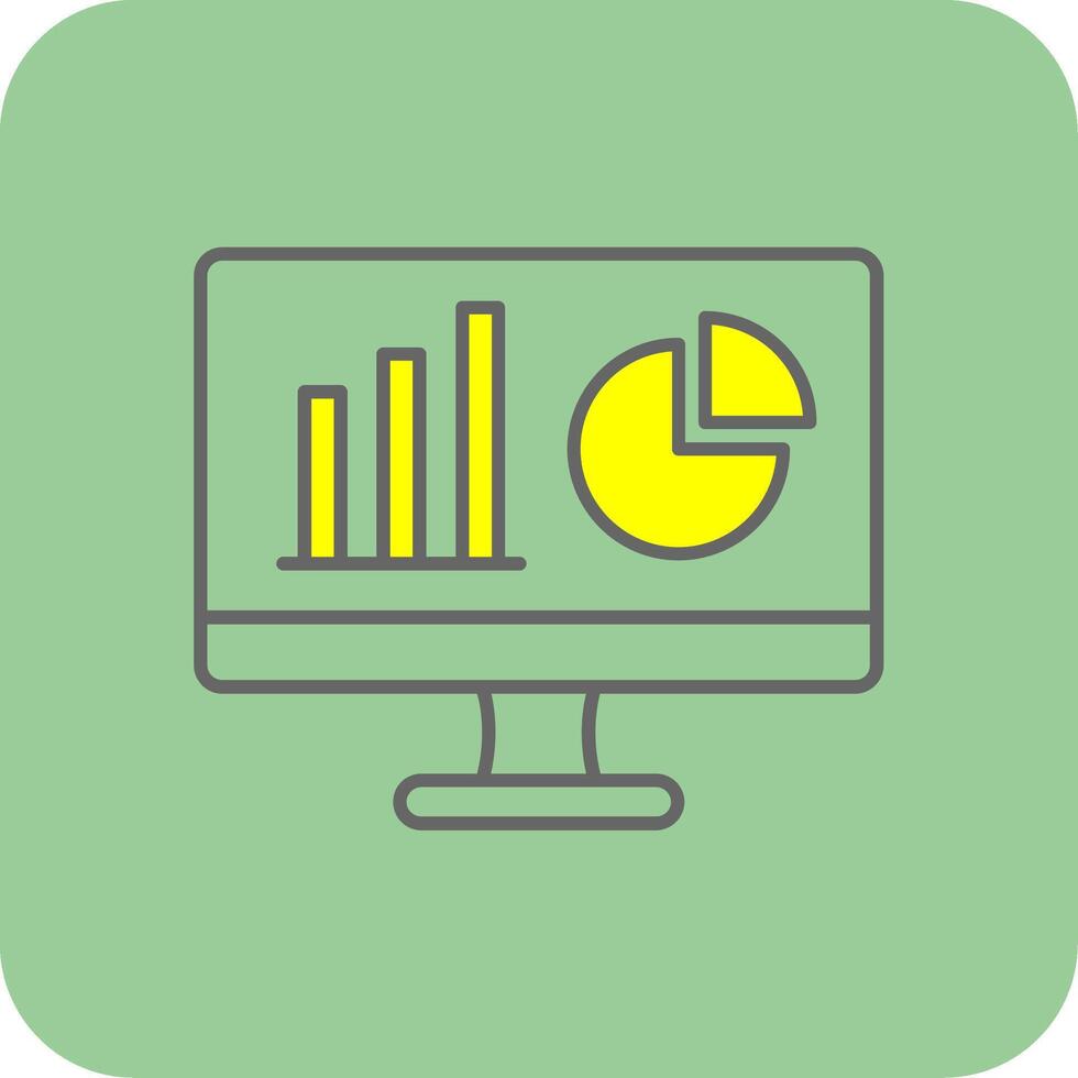 Dashboard Filled Yellow Icon vector