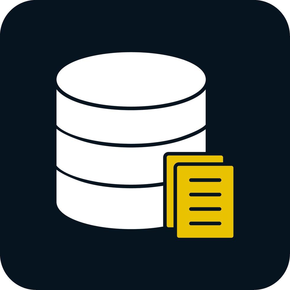 Data Glyph Two Color Icon vector
