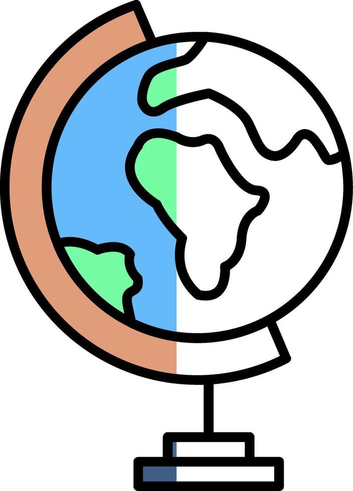 Geography Filled Half Cut Icon vector
