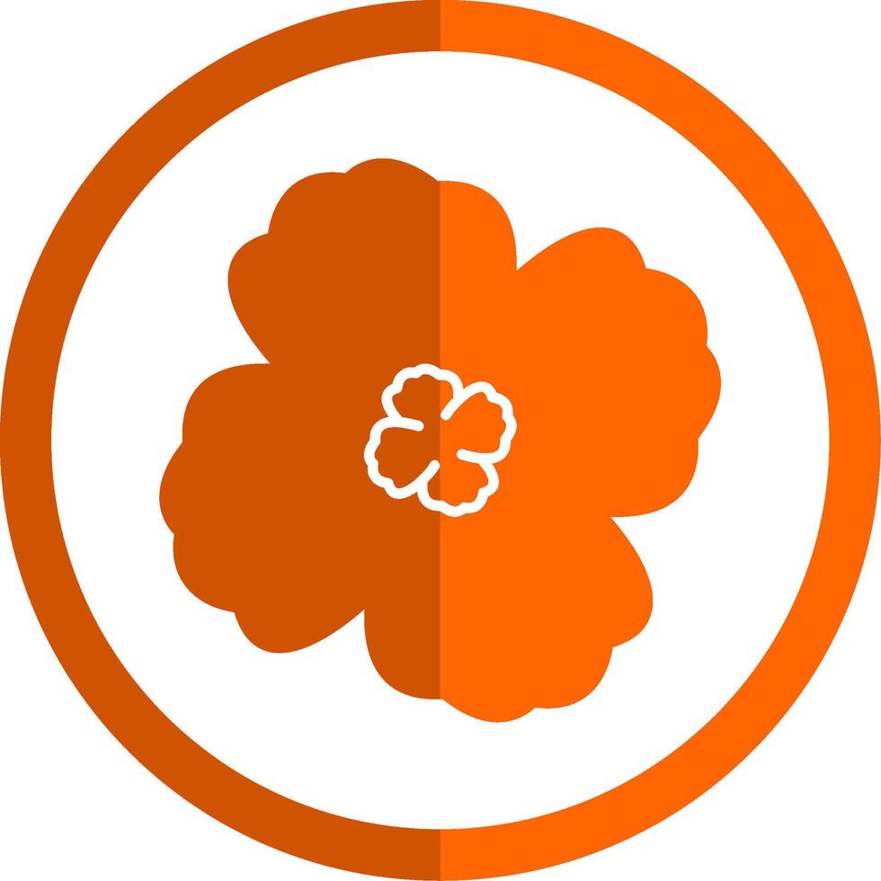 Violet Glyph Orange Circle Icon vector