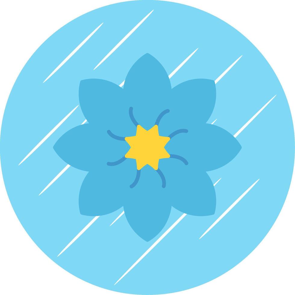 Amaryllis Flat Blue Circle Icon vector