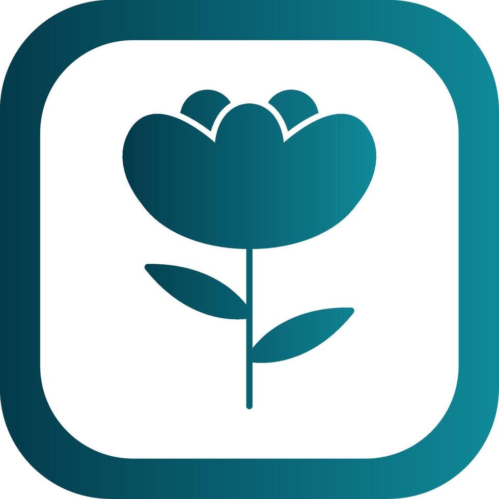 Iris Glyph Gradient Round Corner Icon vector