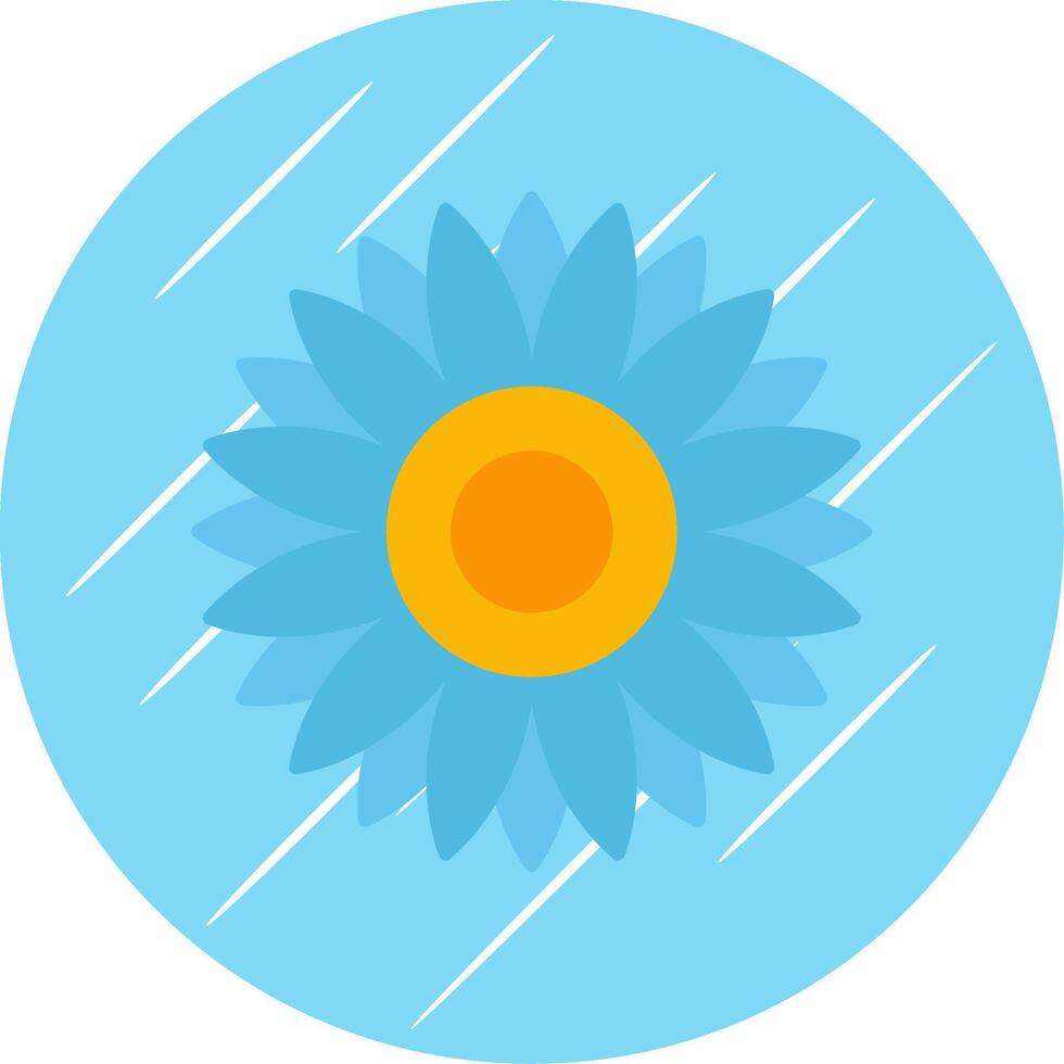 Dahlia Flat Blue Circle Icon vector