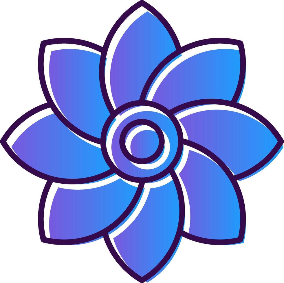 Flower Gradient Filled Icon vector