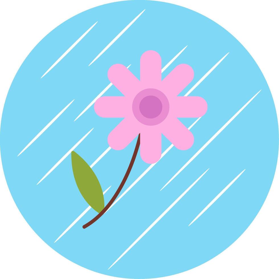 Chamomile Flat Blue Circle Icon vector