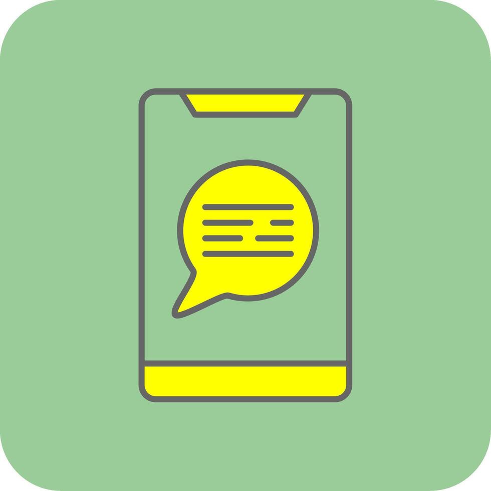 Smartphone Filled Yellow Icon vector