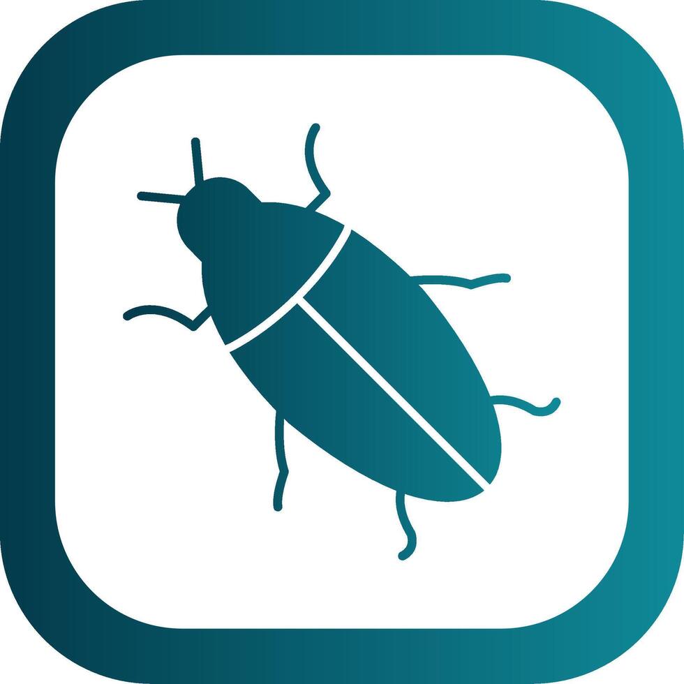 Cockroach Glyph Gradient Round Corner Icon vector