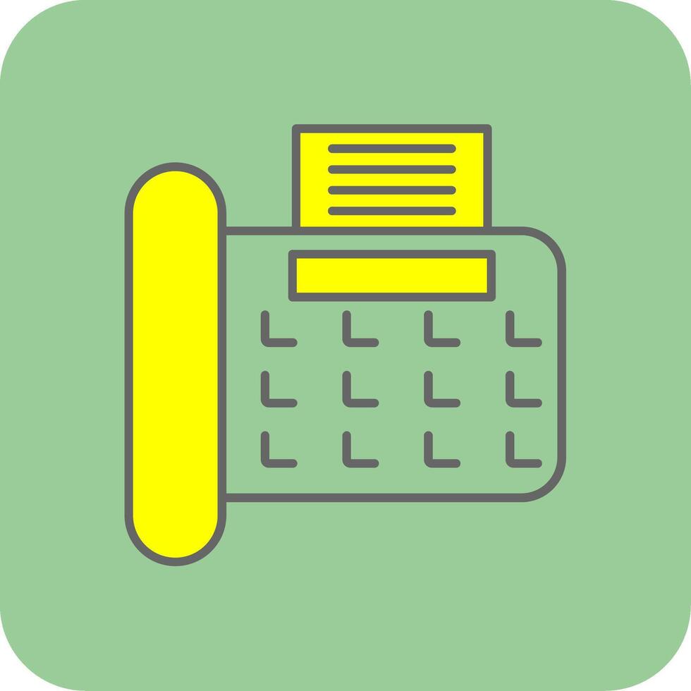 Fax Filled Yellow Icon vector