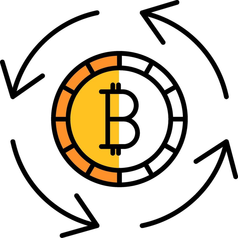 Circular Economy Filled Half Cut Icon vector