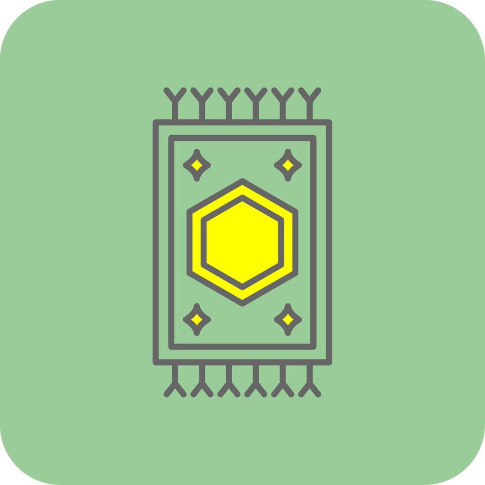 Carpet Filled Yellow Icon vector