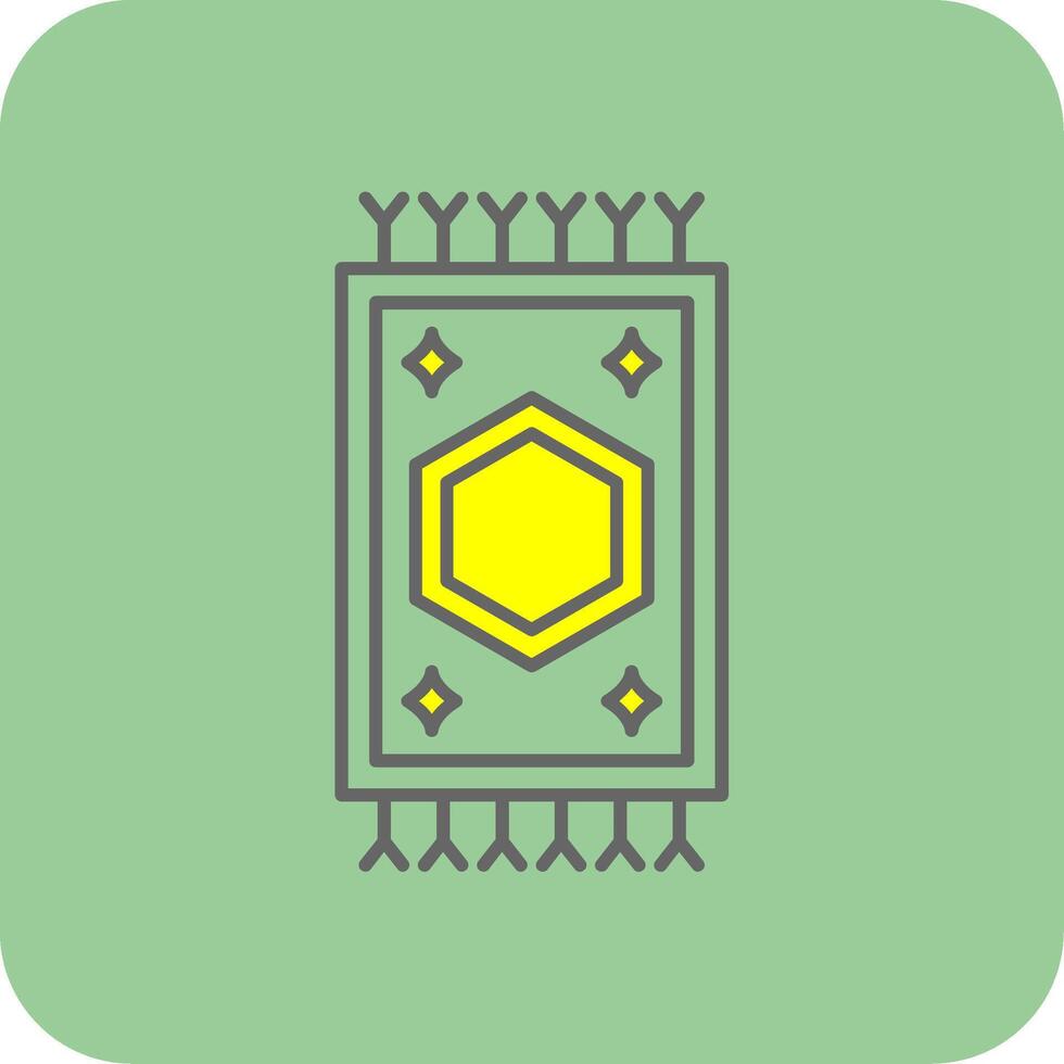 Carpet Filled Yellow Icon vector