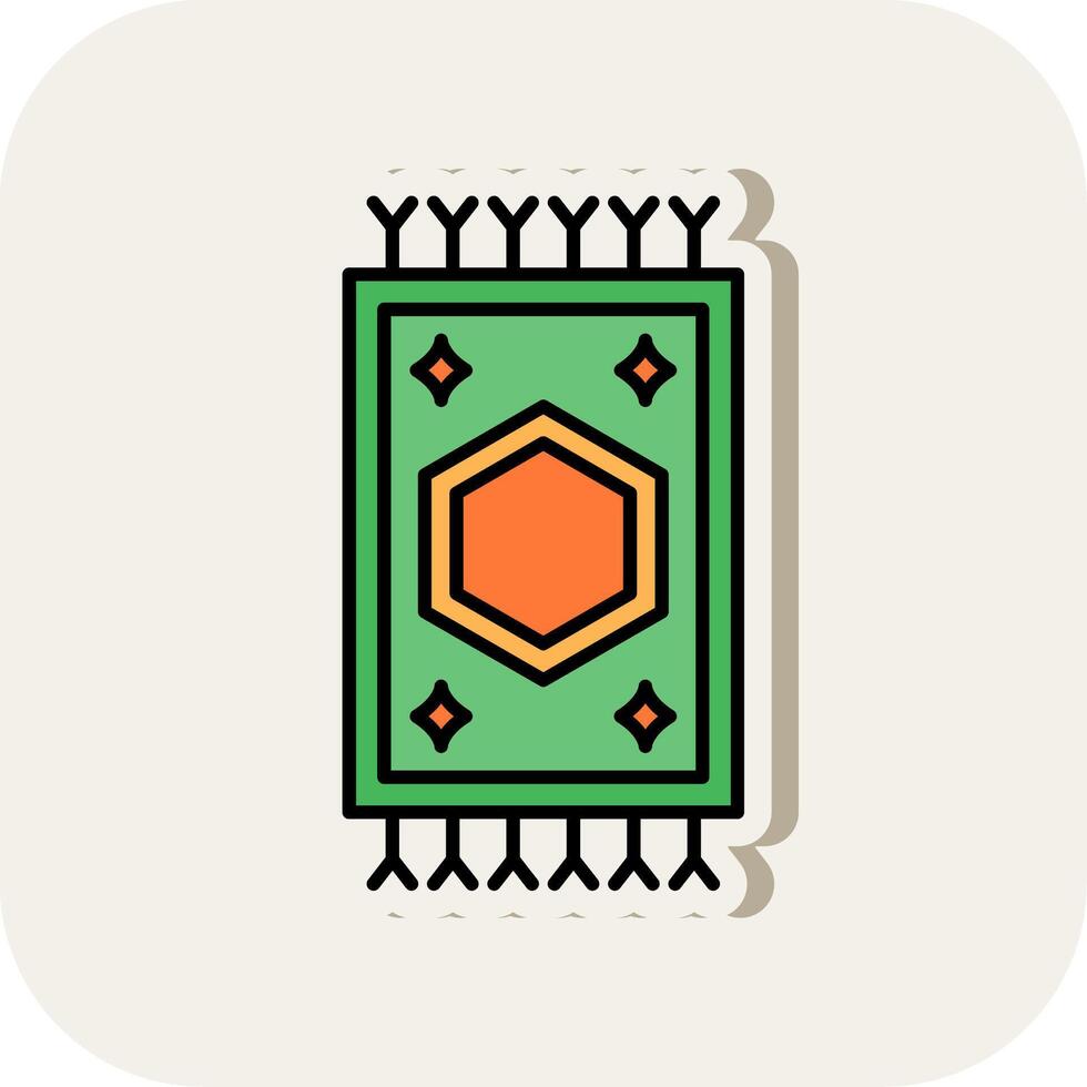 Carpet Line Filled White Shadow Icon vector