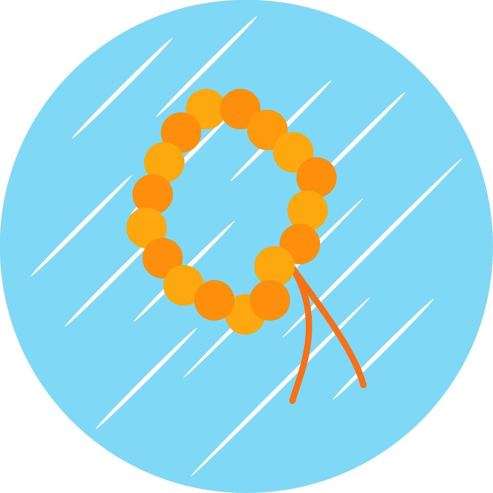 rosario plano azul circulo icono vector