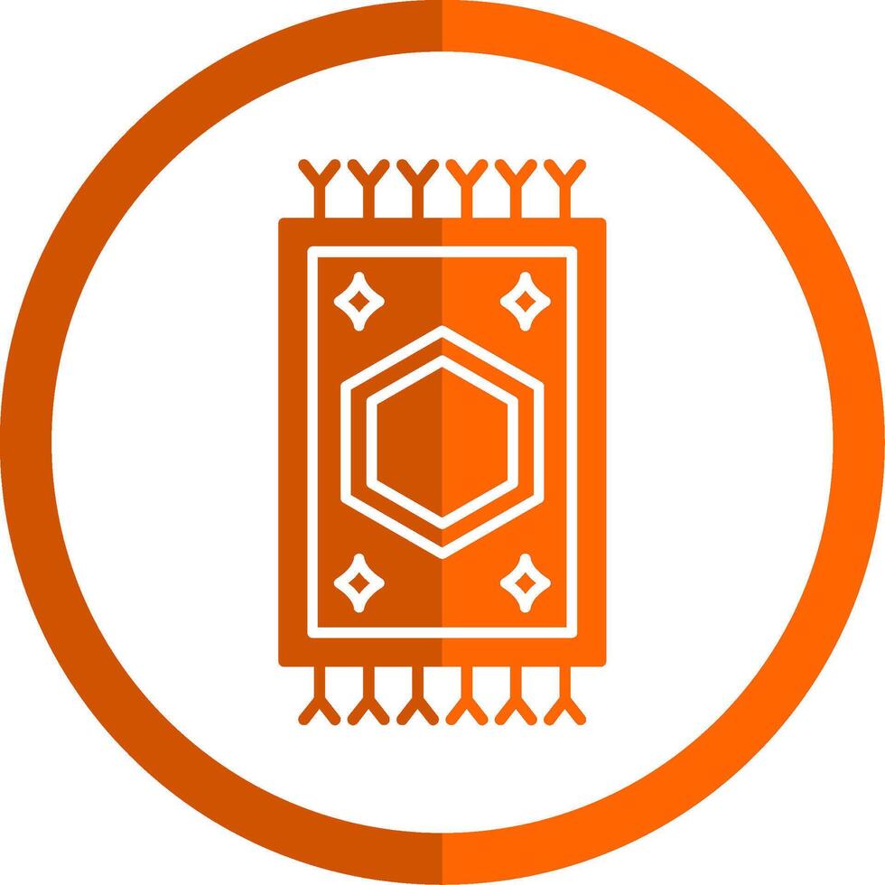 Carpet Glyph Orange Circle Icon vector
