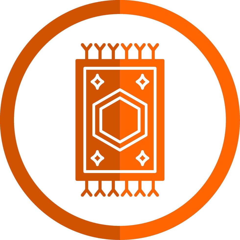 Carpet Glyph Orange Circle Icon vector