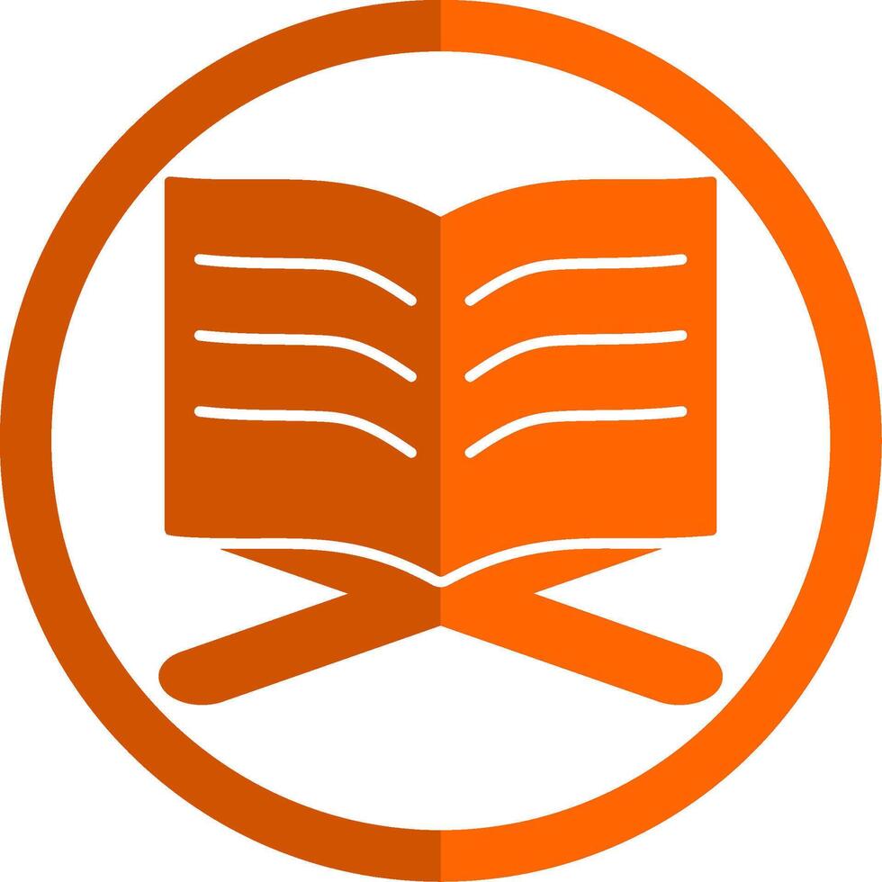 Quran Glyph Orange Circle Icon vector