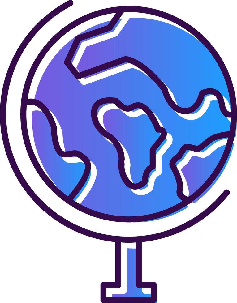 Globe Gradient Filled Icon vector