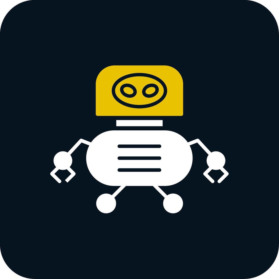 Toy Robotics Glyph Two Color Icon vector