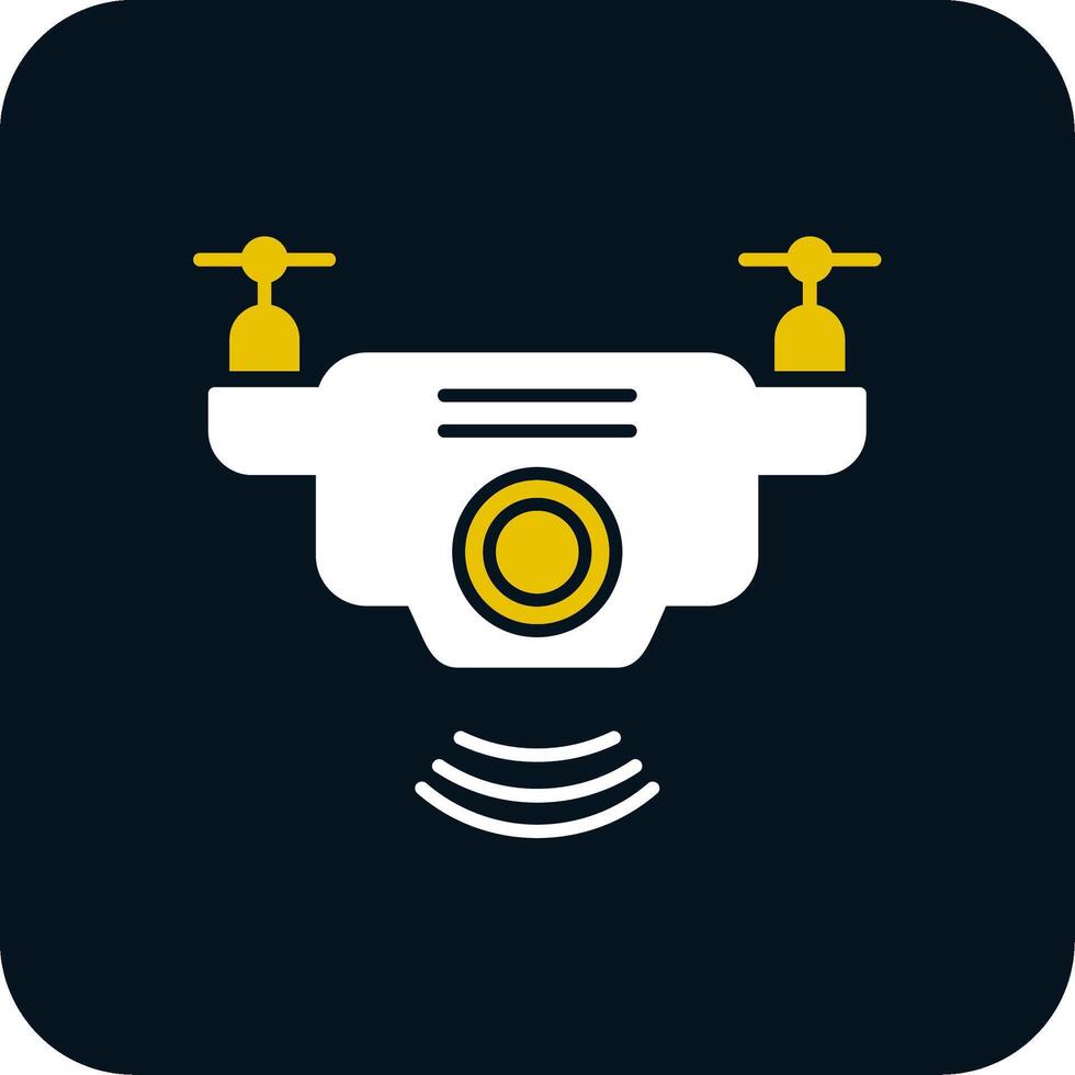 Drone Glyph Two Color Icon vector