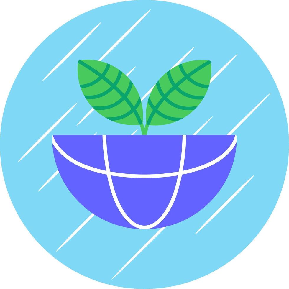 Ecosystem Flat Blue Circle Icon vector